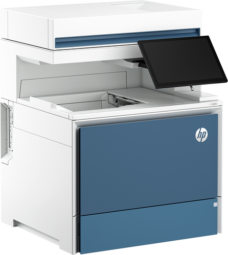 Bild von HP Color LaserJet Enterprise Flow MFP 6800zf Drucker, Drucken, Kopieren, Scannen, Faxen, Flow; Touchscreen; Hefter; TerraJet Tonerkartusche