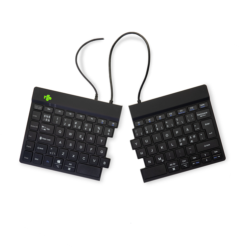 Bild von R-Go Tools Ergonomische Tastatur R-Go Split Break v2 mit Pausensoftware, geteilte Tastatur, QWERTY (NORDIC), verkabelt, schwarz