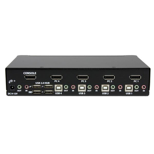 Bild von StarTech.com 4 Port DisplayPort USB KVM Switch mit Audio - DisplayPort Desktop KVM Umschalter