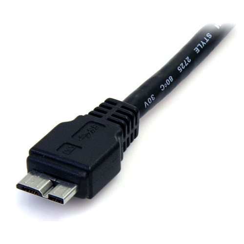 Bild von StarTech.com 0,5m USB 3.0 A auf Micro B Kabel - St/St - Schwarz