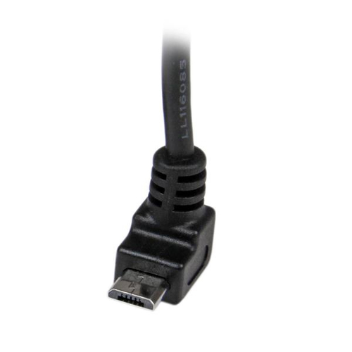 Bild von StarTech.com 1m USB 2.0 A auf Micro USB B Kabel aufwärtsgewinkelt -Schwarz