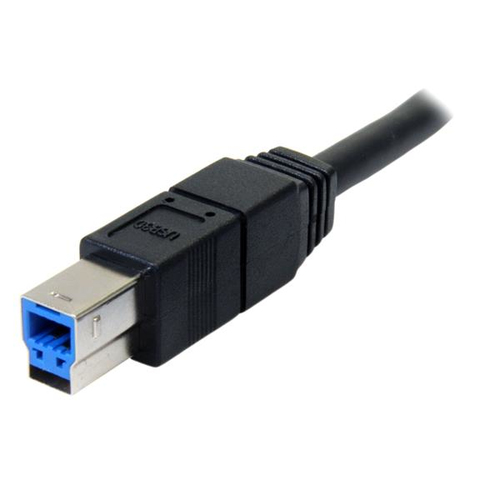 Bild von StarTech.com 3m schwarzes SuperSpeed USB 3.0 A auf B Kabel - St/St