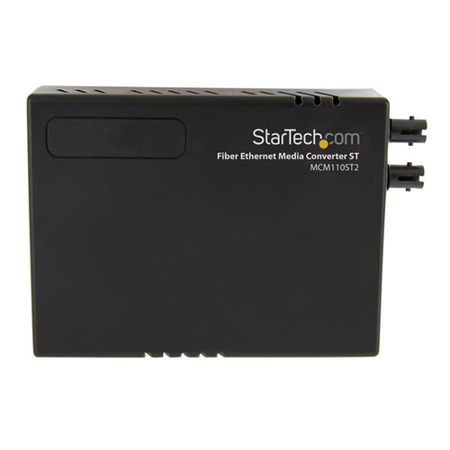 Bild von StarTech.com 10/100 Mbit/s Fast Ethernet Multimode ST LWL / Glasfaser Kupfer Medienkonverter - 2km