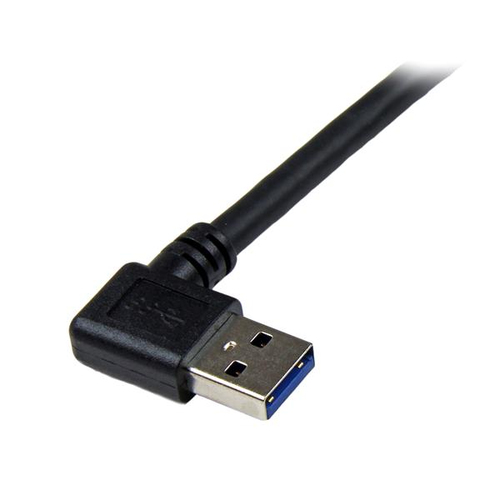 Bild von StarTech.com 1m USB 3.0 SuperSpeed Kabel A auf B rechts gewinkelt - Schwarz