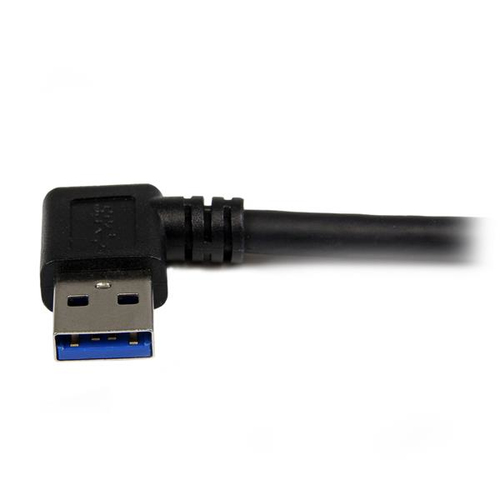 Bild von StarTech.com 1m USB 3.0 SuperSpeed Kabel A auf B rechts gewinkelt - Schwarz