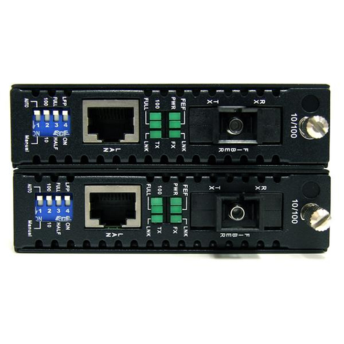 Bild von StarTech.com 10/100 Mbit/s Ethernet LWL / Glasfaser Single Mode WDM Medienkonverter Kit SC 20km