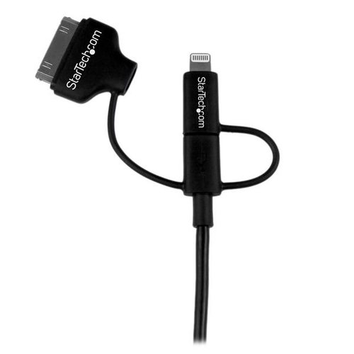 Bild von StarTech.com 1m 3-in-1-Ladekabel - Multi USB auf Lightning oder 30-poliges Dock oder Micro-USB für iPhone / iPad / iPod / Android - Apple MFi-zertifiziert - USB 2.0