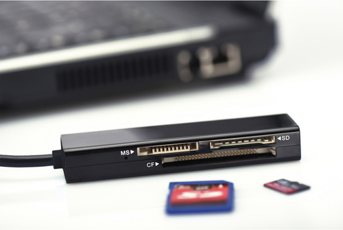 Bild von Ednet USB 2.0 Kartenleser, 4-port Unterstützt MS,SD,T-flash,CF Formate Schwarz