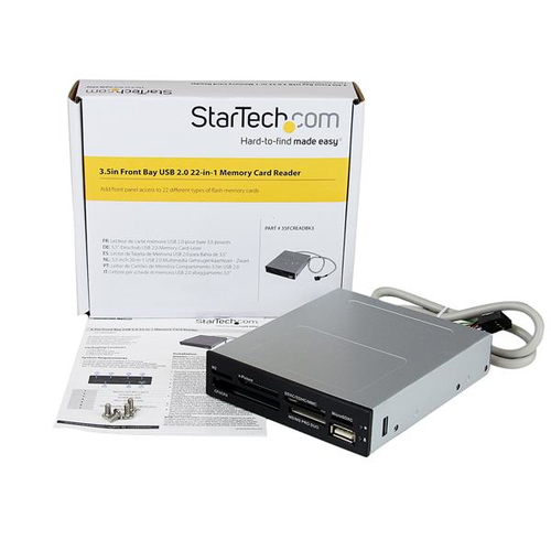 Bild von StarTech.com Interner USB 2.0 Kartenleser 3,5&quot; - 22-in-1 Front Panel Card Reader