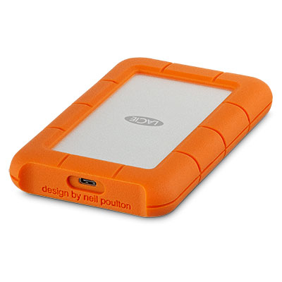 Bild von LaCie Rugged USB-C Externe Festplatte 1000 GB Orange, Silber