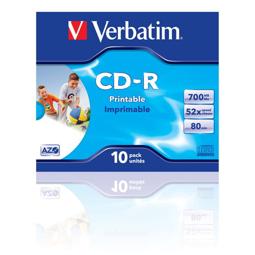 Bild von Verbatim CD-R AZO Wide Inkjet Printable 700 MB 10 Stück(e)