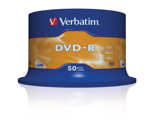Bild von Verbatim DVD-R Matt Silver 4,7 GB 50 Stück(e)