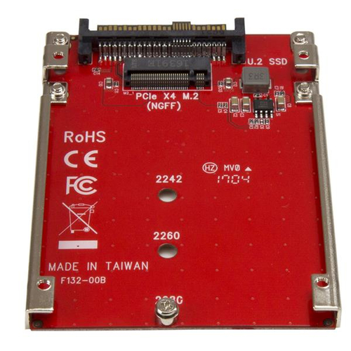 Bild von StarTech.com M.2 auf U.2 (SFF-8639) Host Adapter für M.2 PCIe NVMe SSD