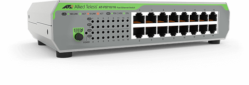 Bild von Allied Telesis AT-FS710/16-50 Unmanaged Fast Ethernet (10/100) 1U Grün, Grau