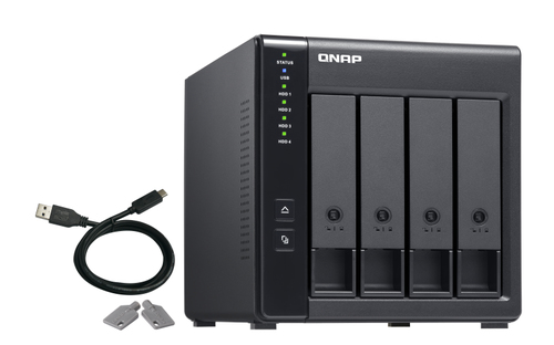 Bild von QNAP TR-004 Speicherlaufwerksgehäuse HDD / SSD-Gehäuse Schwarz 2.5/3.5 Zoll
