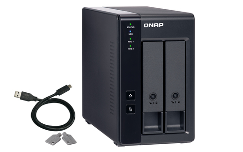 Bild von QNAP TR-002 Speicherlaufwerksgehäuse HDD / SSD-Gehäuse Schwarz 2.5/3.5 Zoll