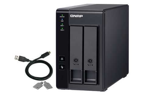 Bild von QNAP TR-002 Speicherlaufwerksgehäuse HDD / SSD-Gehäuse Schwarz 2.5/3.5 Zoll