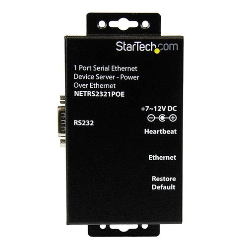 Bild von StarTech.com 1 Port RS232 Seriel Ethernet Geräteserver - PoE Power over Ethernet