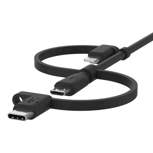 Bild von Belkin BOOST CHARGE USB Kabel 1 m USB A USB C/Micro-USB B/Lightning Schwarz