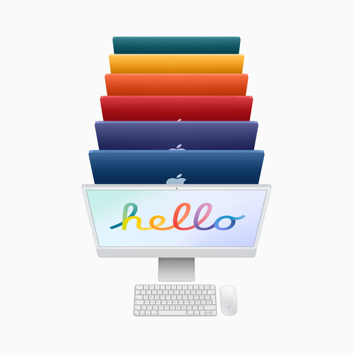 Bild von Apple iMac Apple M 61 cm (24 Zoll) 4480 x 2520 Pixel 8 GB 256 GB SSD All-in-One-PC macOS Big Sur Wi-Fi 6 (802.11ax) Blau