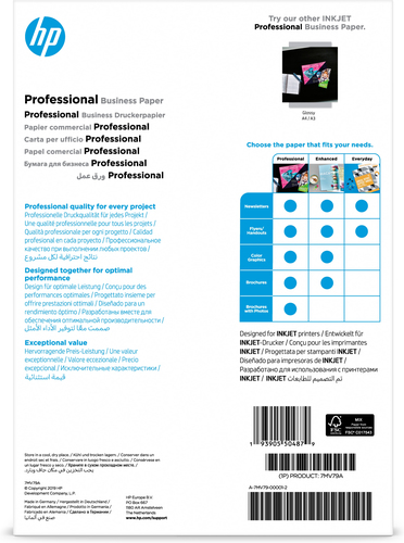 Bild von HP Professional Business Paper, Matte, 180 g/m2, A4 (210 x 297 mm), 150 sheets