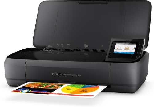 Bild von HP OfficeJet 250 Mobiler All-in-One-Drucker, Drucken/Kopieren/Scannen, Automatische Dokumentenzuführung (10 Blatt)