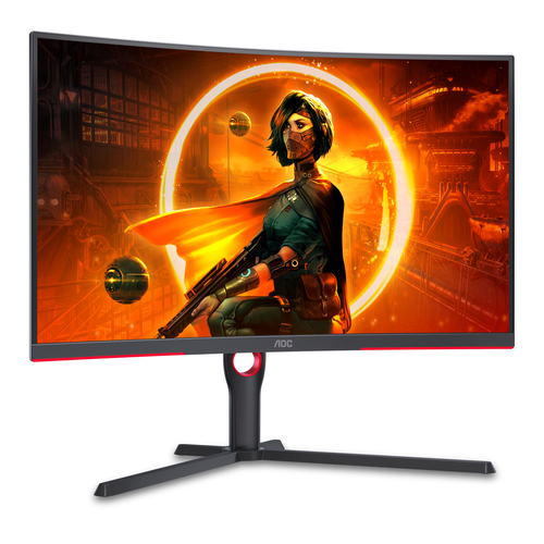 Bild von AOC CQ32G3SU/BK Computerbildschirm 80 cm (31.5 Zoll) 2560 x 1440 Pixel Quad HD LED Schwarz, Rot