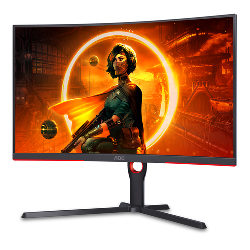 Bild von AOC CQ32G3SU/BK Computerbildschirm 80 cm (31.5 Zoll) 2560 x 1440 Pixel Quad HD LED Schwarz, Rot