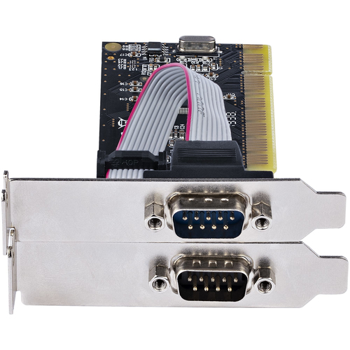 Bild von StarTech.com 2 Port PCI RS232 Serial Adapter Card - Serielle Schnittstellenkarte - PCI zu Dual DB9 Controller Card - Standard- und Low-Profile Slotblech - Windows/Linux