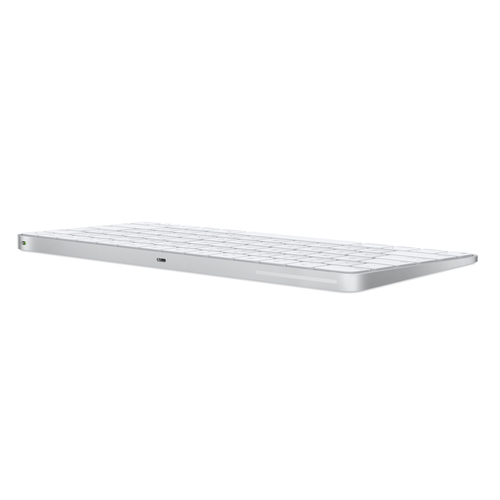 Bild von Apple Magic Tastatur USB + Bluetooth Finnisch, Schwedisch Aluminium, Weiß