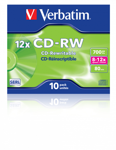 Bild von Verbatim CD-RW 12x 700 MB 10 Stück(e)
