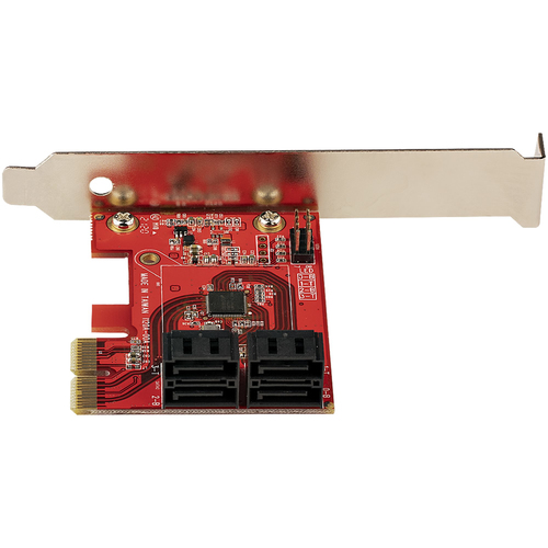Bild von StarTech.com PCIe SATA Controller Karte - 4 Port SATA 3 Erweiterungskarte/Kontroller - 6Gbit/s - Full/Low-Profile Blende - ASM1062 Non-RAID Chipsatz - PCI Express Festplatten/SSD kontroller/Adapter