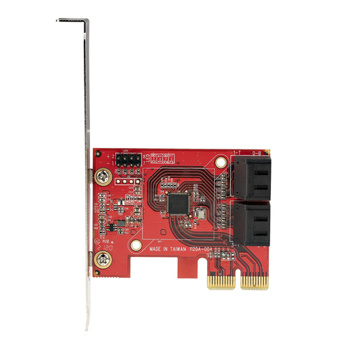 Bild von StarTech.com PCIe SATA Controller Karte - 4 Port SATA 3 Erweiterungskarte/Kontroller - 6Gbit/s - Full/Low-Profile Blende - ASM1062 Non-RAID Chipsatz - PCI Express Festplatten/SSD kontroller/Adapter