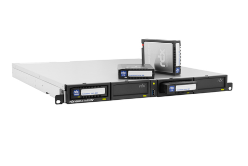 Bild von Overland-Tandberg RDX QuikStation 4 RM, 4-Bay, 4x 1Gb Ethernet, Wechselplatten Array, 1U rackmount