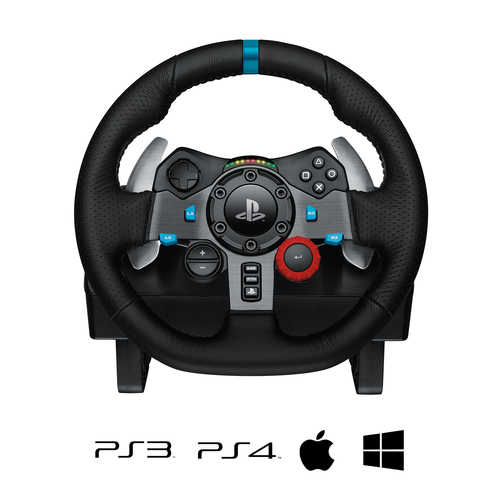 Bild von Logitech G G29 Driving Force Schwarz USB 2.0 Lenkrad + Pedale Analog / Digital PC, PlayStation 4, PlayStation 5, Playstation 3