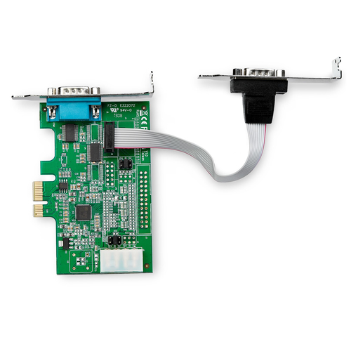 Bild von StarTech.com 2 Port Serielle PCIe RS232 Adapter Karte - Serielle PCIe RS232 Host Controller Karte - PCIe auf seriell DB9 - 16950 UART - Nidrig Profil Erweiterungskarte - Windows & Linux