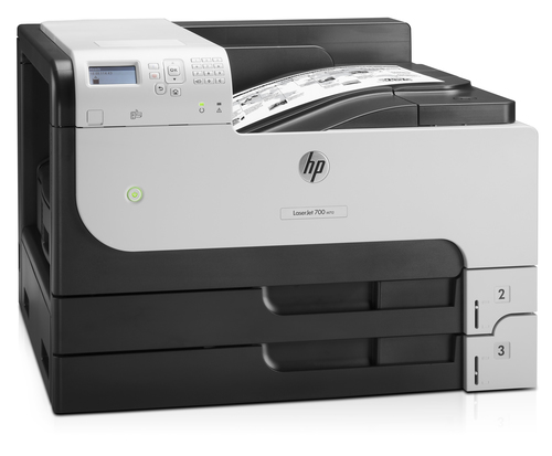 Bild von HP LaserJet Enterprise 700 M712dn Drucker, Drucken, USB-Druck über Vorderseite; Beidseitiger Druck
