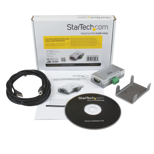 Bild von StarTech.com USB auf 2x Seriell Adapter - USB zu RS232 / RS422 / RS485 Seriell Konverter (COM)