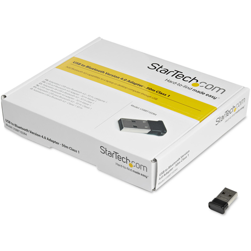 Bild von StarTech.com Mini USB Bluetooth 4.0 Adapter - Klasse 1 Bluetooth Wireless Dongle - 50m