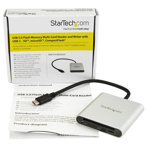 Bild von StarTech.com USB 3.0 Kartenleser mit USB-C - SD, MicroSD, CompactFlash