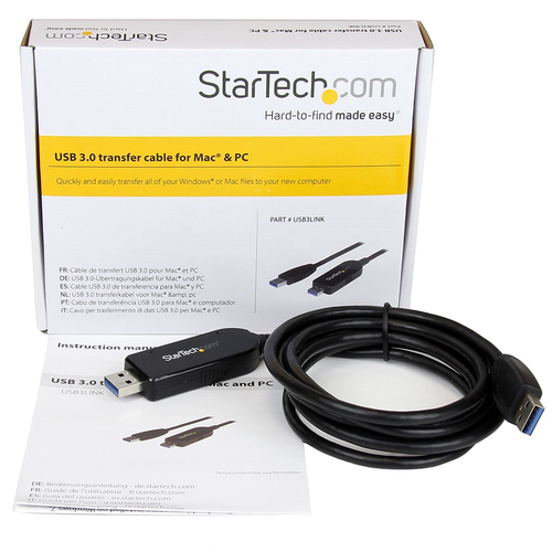 Bild von StarTech.com USB 3.0 Datenübertragungskabel für Mac und Windows, 2m