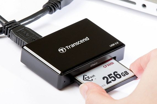 Bild von Transcend CFast 2.0 USB3.0 Kartenleser USB 3.2 Gen 1 (3.1 Gen 1) Schwarz