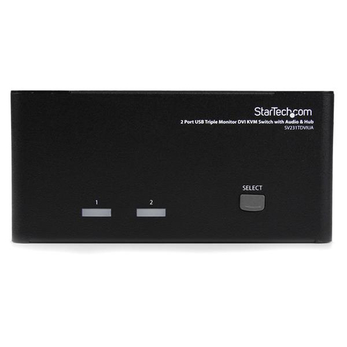 Bild von StarTech.com 2 Port Dreifach Monitor DVI USB KVM Switch mit Audio und USB 2.0 Hub