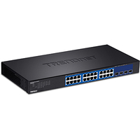 Bild von Trendnet TEG-30284 Netzwerk-Switch Managed Gigabit Ethernet (10/100/1000) 1U Schwarz