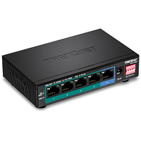 Bild von Trendnet TPE-LG50 Netzwerk-Switch Unmanaged Gigabit Ethernet (10/100/1000) Power over Ethernet (PoE) Schwarz