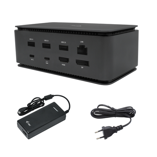 Bild von i-tec Metal USB4 Docking station Dual 4K HDMI DP with Power Delivery 80 W + Universal Charger 100 W