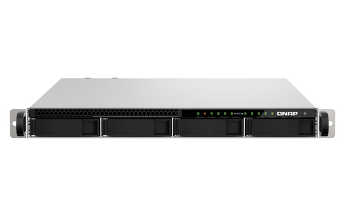 Bild von QNAP TS-h987XU-RP NAS Rack (1U) Eingebauter Ethernet-Anschluss Schwarz, Silber E-2334