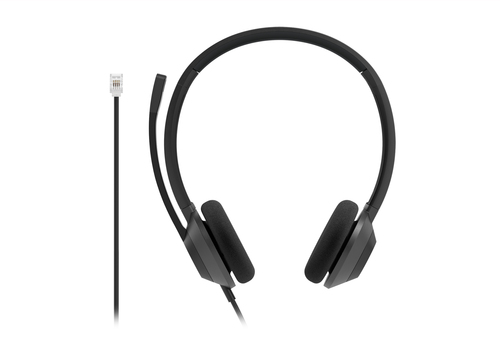 Bild von Cisco Headset 322 Wired Dual On-Ear Carbon Black RJ9 Kopfhörer Kabelgebunden Kopfband Büro/Callcenter Schwarz