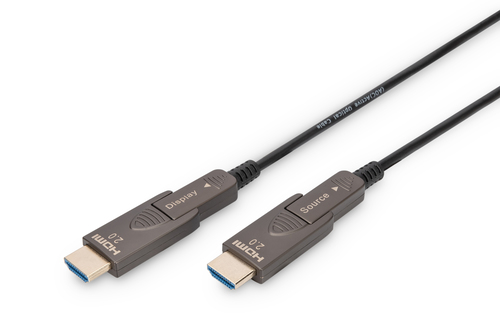 Bild von Digitus 4K - HDMI AOC Hybrid Glasfaserkabel mit 10m abnehmbaren Stecker