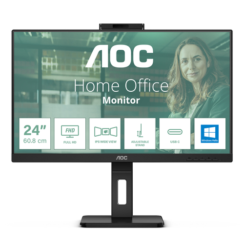 Bild von AOC 24P3CW Computerbildschirm 60,5 cm (23.8 Zoll) 1920 x 1080 Pixel Full HD LED Schwarz